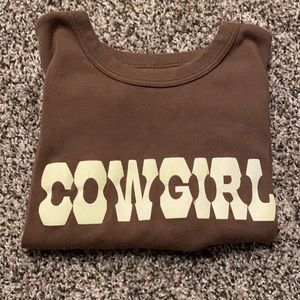 brown crop top